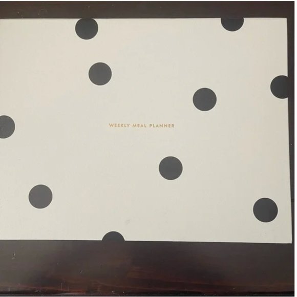 kate spade Meal Planner /Market List, Black Dot new no tags - Picture 6 of 9